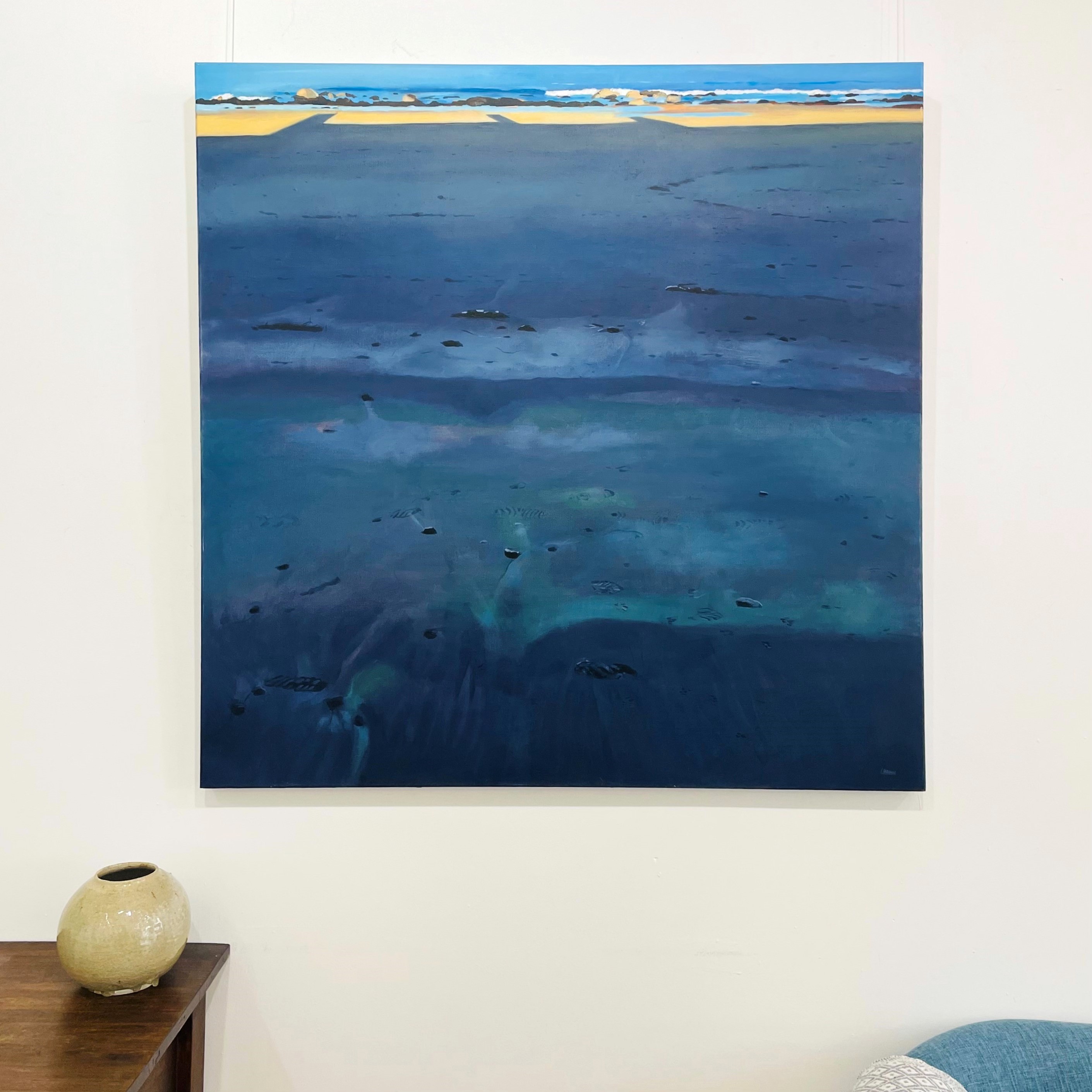 'Beach, Black and Blue' by artist Lesley Banks